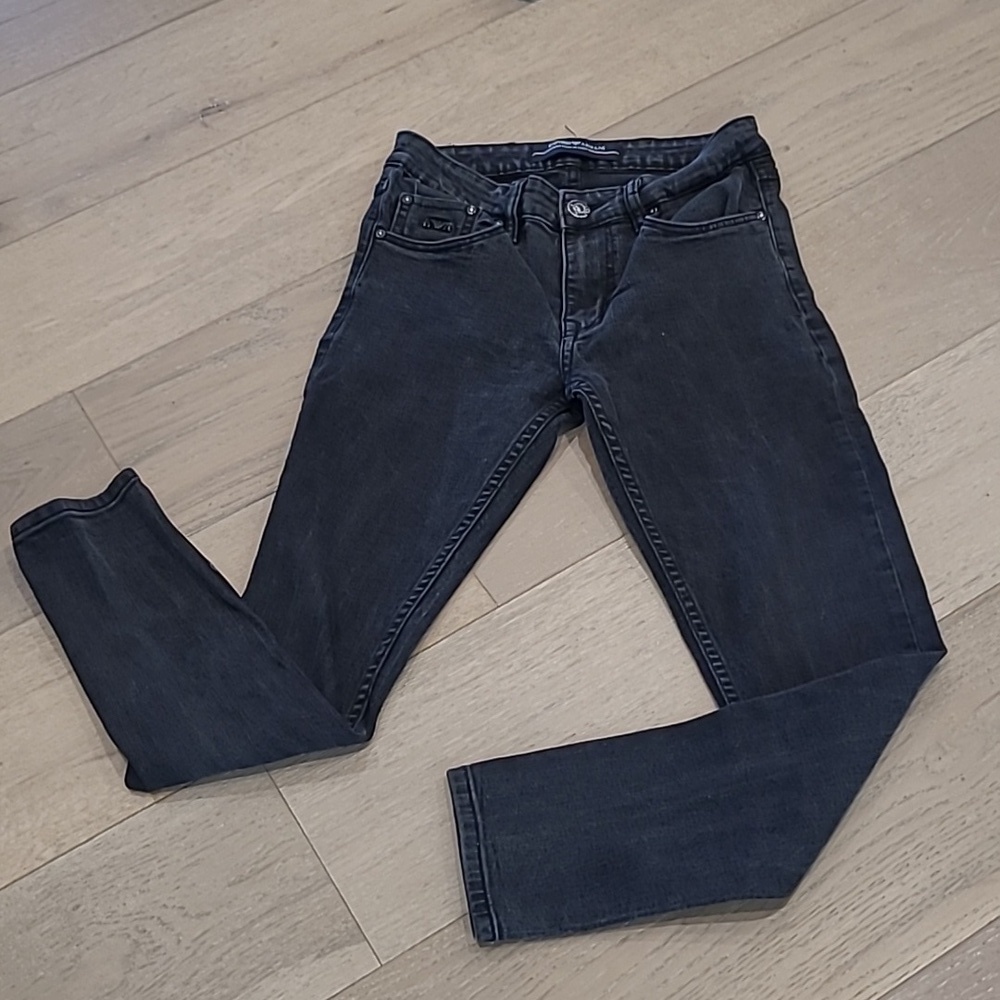 Emporio Armani Jeans Women's sz 29 Skinny Jeans Black Denim Culture Mid Rise